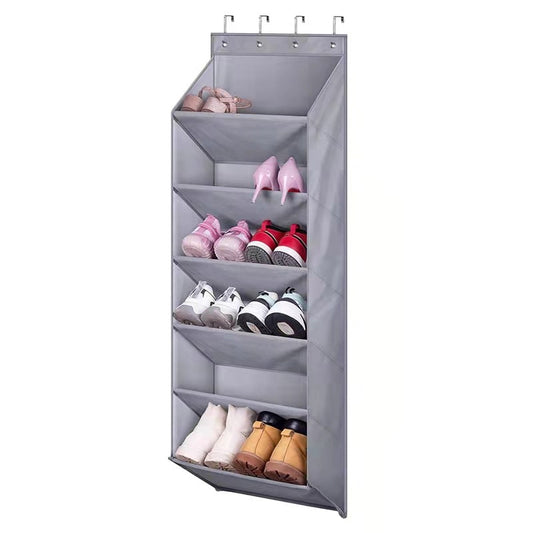 Over the Door Organizer Door Shoe Rack with Deep Organizer Over the Door Hanger for Closet Hanging Shoe Rack for Closets and Narrow Door Storage Oxford Shoe Holder Hanger