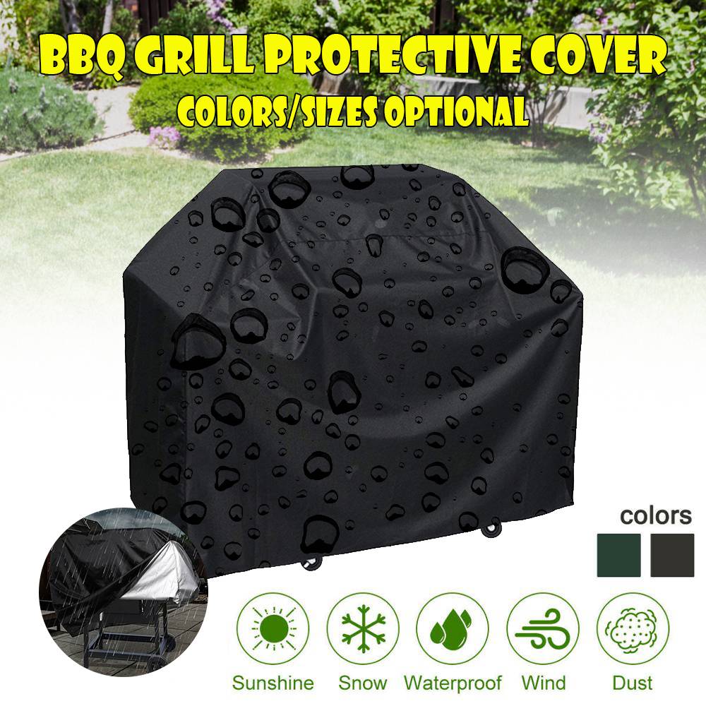 Grill Cover, BBQ Grill Cover Waterproof,Barbecue Cover Heavy Duty BBQ Grill Cover Oxford Fabric Waterproof, Windproof, Rip-Proof with Storage Bag for Weber, Brinkmann, Char Broil