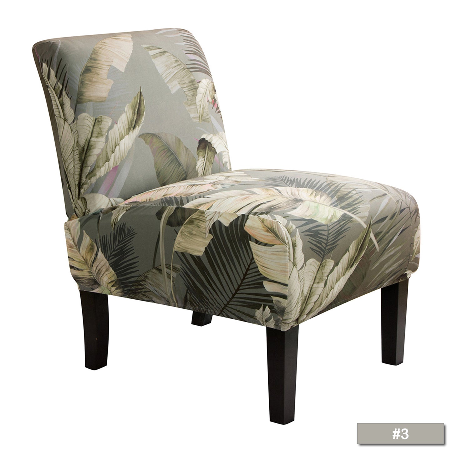 DONGPAI Floral Printed Accent Chair Cover Slipper Chair Slipcover Elastic Armless Chair Slipcover Protector Home Decor