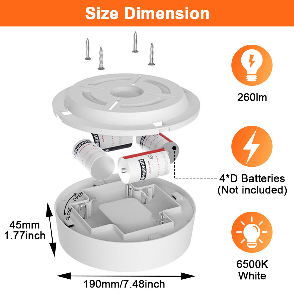 Motion Sensor Ceiling Light Battery Operated Indoor LED Ceiling Lights with Remote for Closet Hallway Pantry Laundry Stairs Garage Bathroom