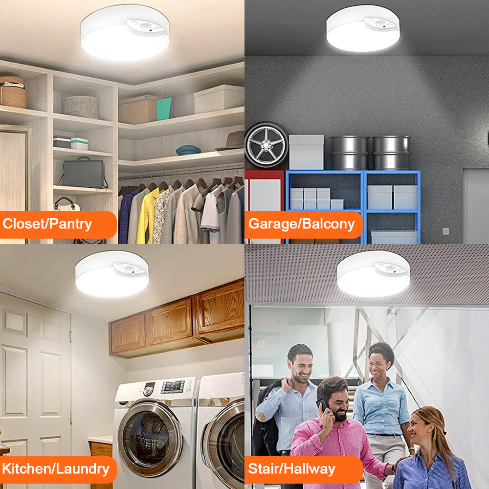 Motion Sensor Ceiling Light Battery Operated Indoor LED Ceiling Lights with Remote for Closet Hallway Pantry Laundry Stairs Garage Bathroom